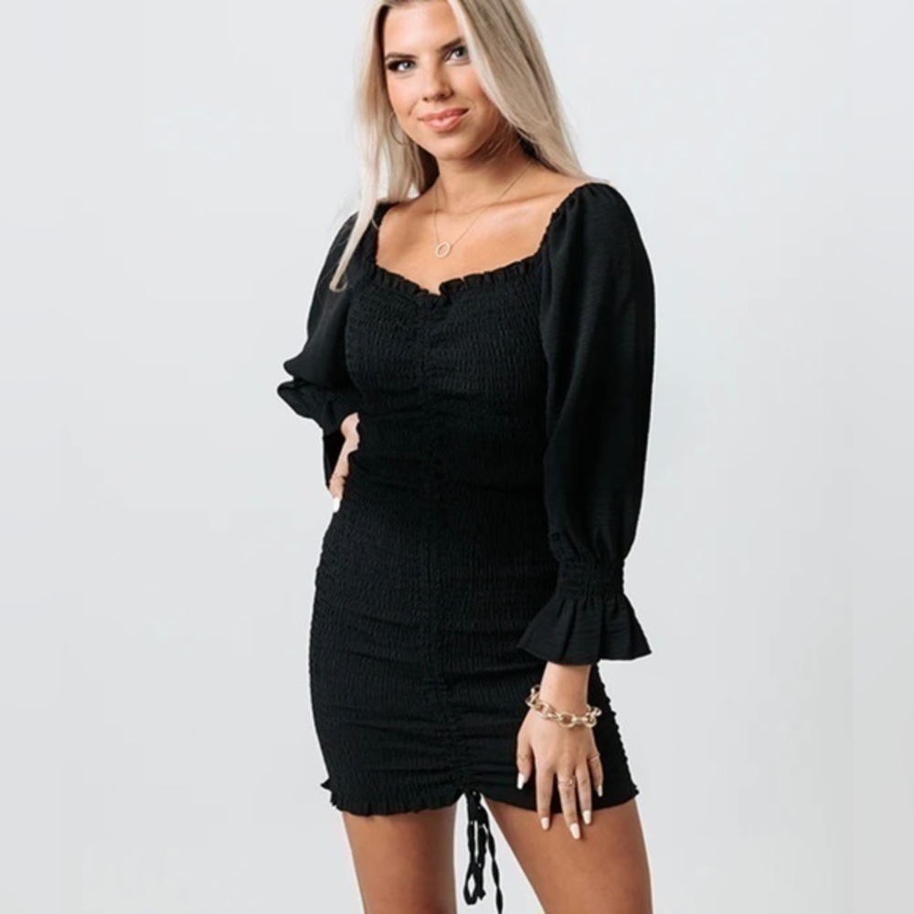 Women’s Square Neck Shirred Dress